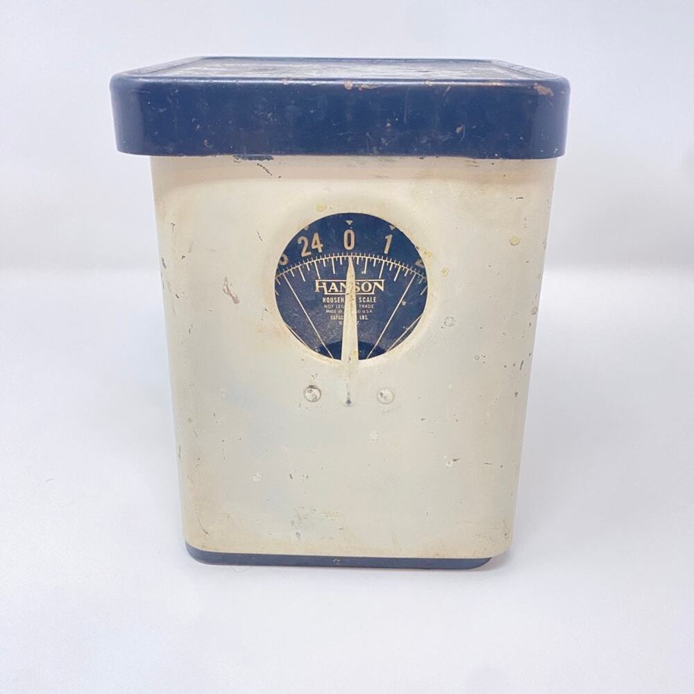 Vintage Steel Hanson Retro Household Scale 1950s 25LBS Capacity Antique